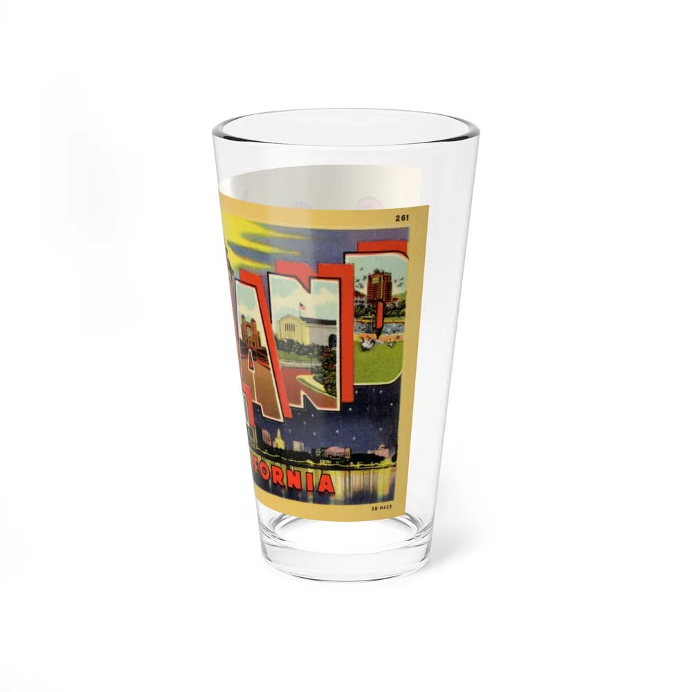 Greetings from Oakland California (Greeting Postcards) Pint Glass 16oz-Go Mug Yourself