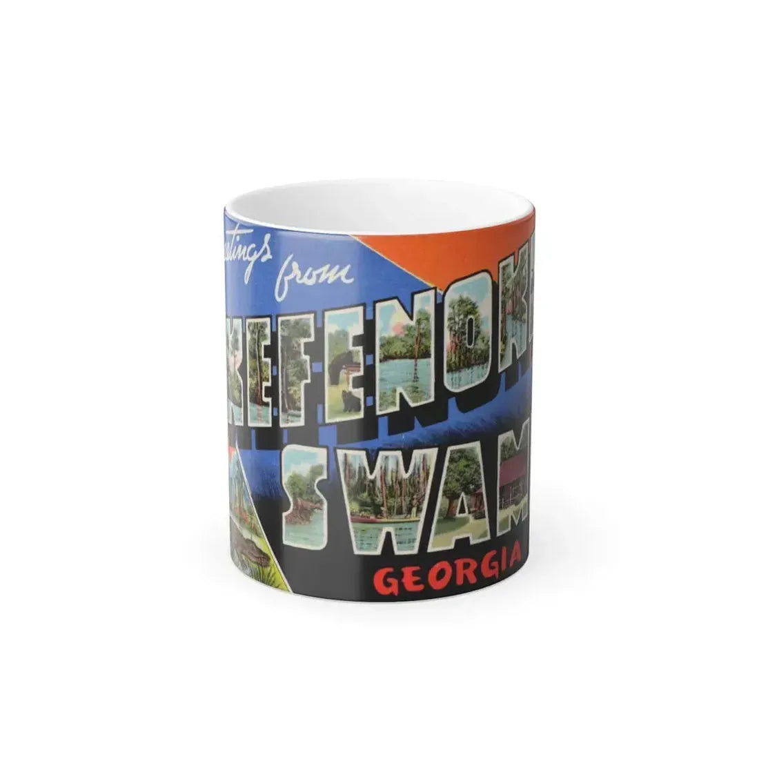 Greetings from Okefenokee Swamp Georgia (Greeting Postcards) Color Changing Mug 11oz Default Title - Go Mug Yourself
