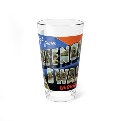 Greetings from Okefenokee Swamp Georgia (Greeting Postcards) Pint Glass 16oz-16oz-Go Mug Yourself