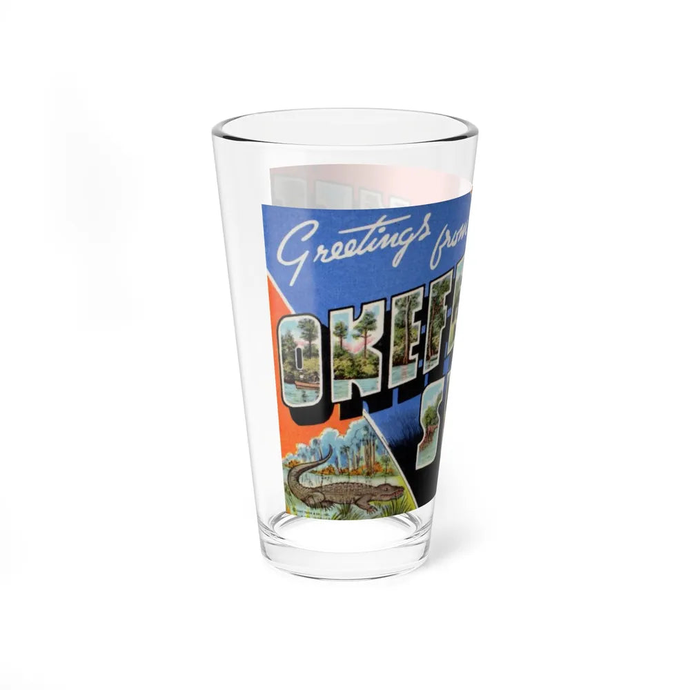 Greetings from Okefenokee Swamp Georgia (Greeting Postcards) Pint Glass 16oz-Go Mug Yourself