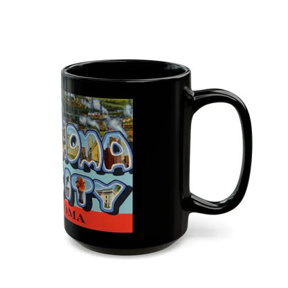 Greetings from Oklahoma City Oklahoma (Greeting Postcards) Black Coffee Mug - Go Mug Yourself