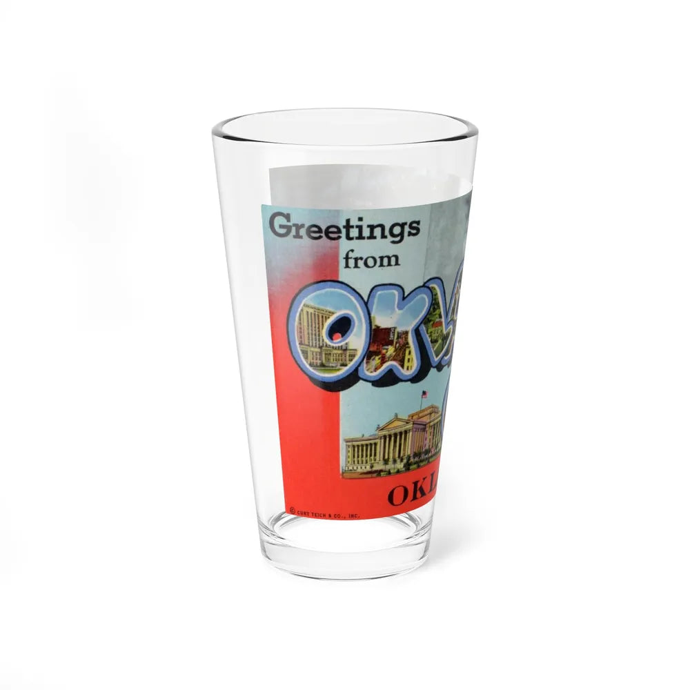 Greetings from Oklahoma City Oklahoma (Greeting Postcards) Pint Glass 16oz-Go Mug Yourself