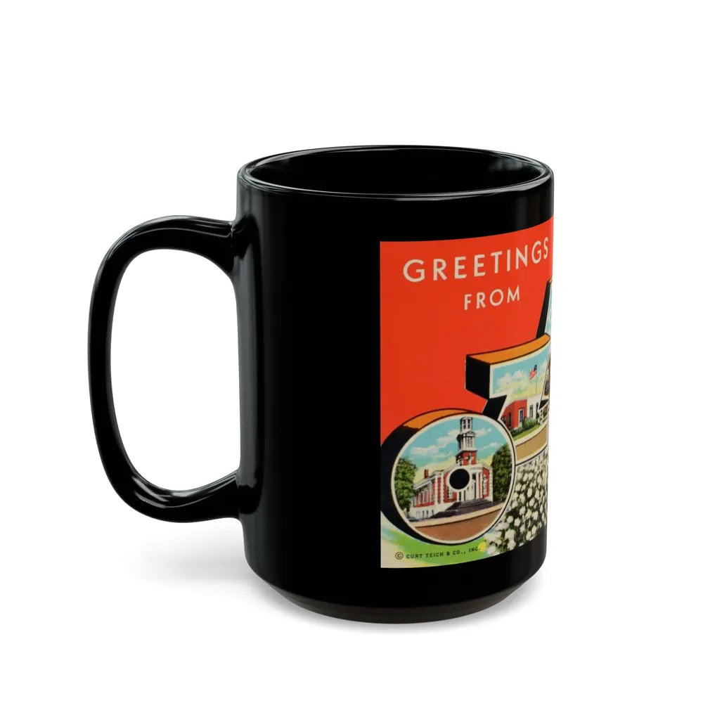 Greetings from Ozark Ala (Greeting Postcards) Black Coffee Mug-Go Mug Yourself