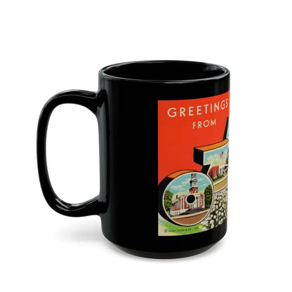 Greetings from Ozark Ala (Greeting Postcards) Black Coffee Mug - Go Mug Yourself