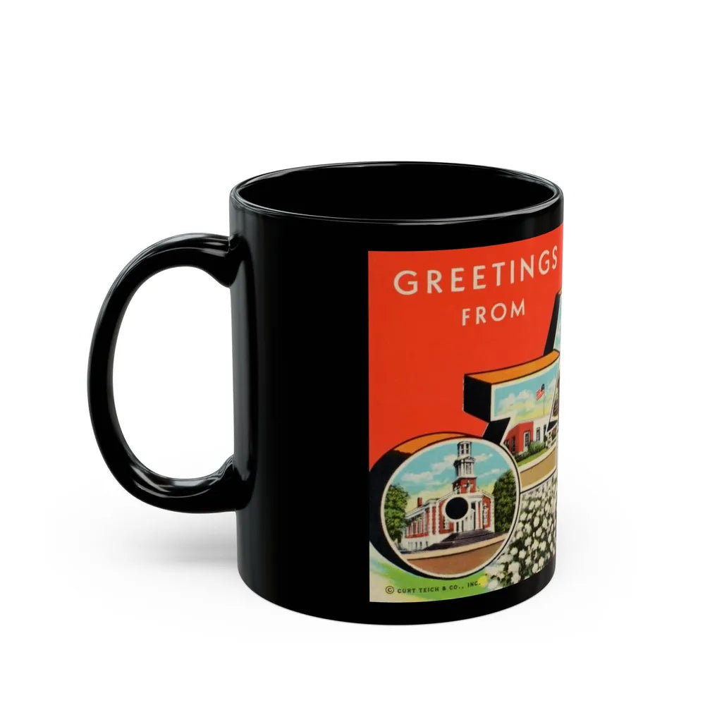 Greetings from Ozark Ala (Greeting Postcards) Black Coffee Mug-Go Mug Yourself