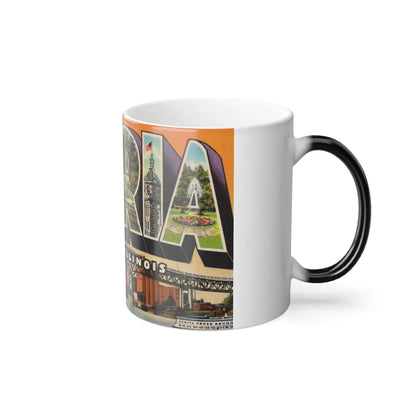 Greetings from Peoria Illinois (Greeting Postcards) Color Changing Mug 11oz-Go Mug Yourself