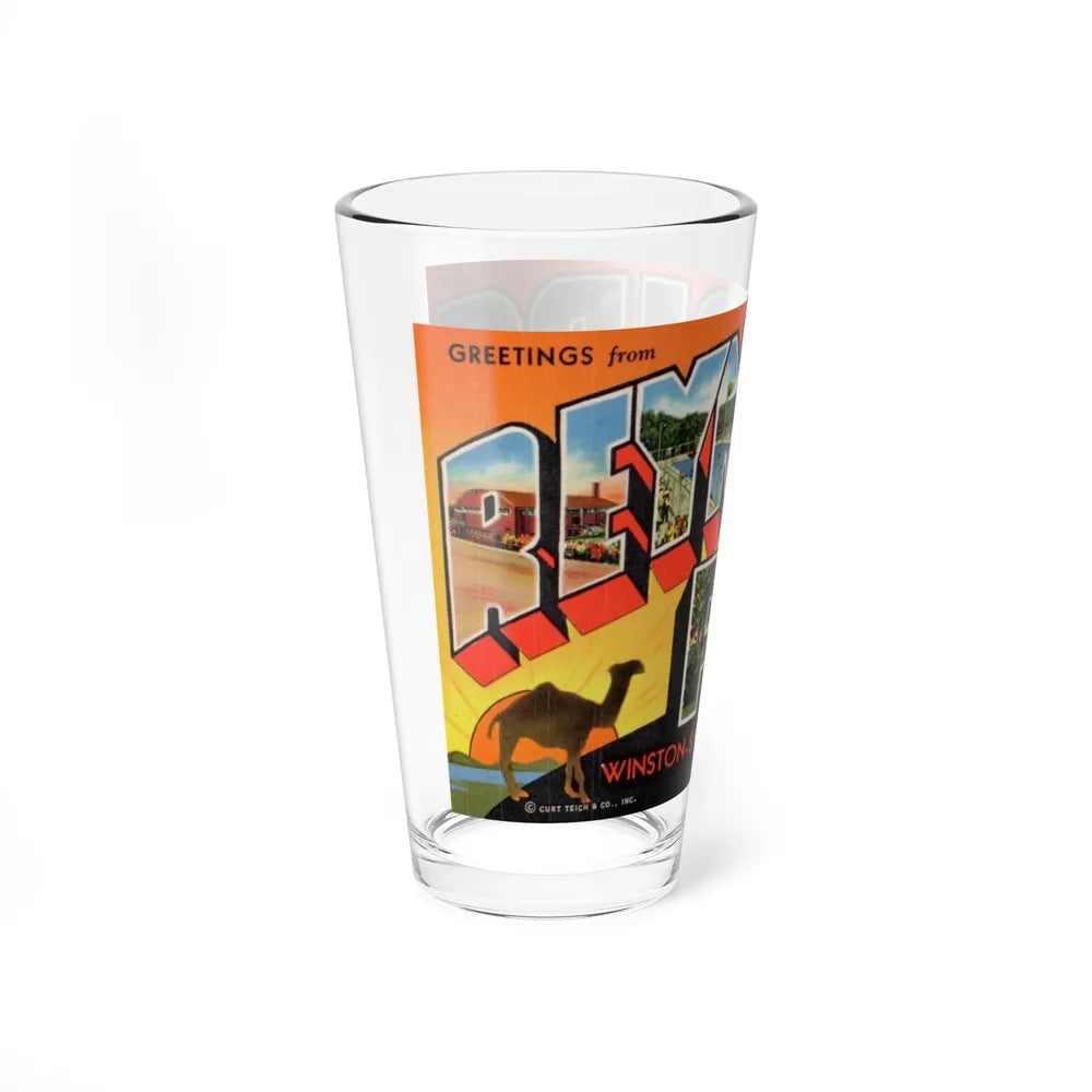 Greetings from Reynolds Park Winston Salem NC The Camel City (Greeting Postcards) Pint Glass 16oz-Go Mug Yourself