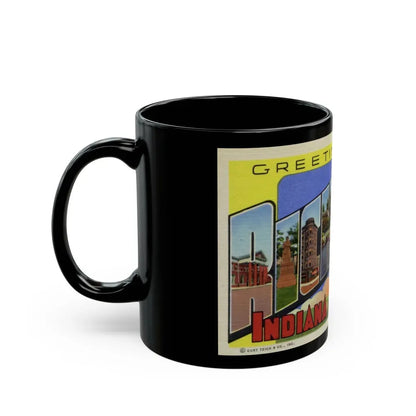 Greetings from Richmond Indiana (Greeting Postcards) Black Coffee Mug - Go Mug Yourself