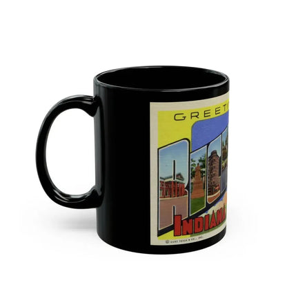 Greetings from Richmond Indiana (Greeting Postcards) Black Coffee Mug - Go Mug Yourself