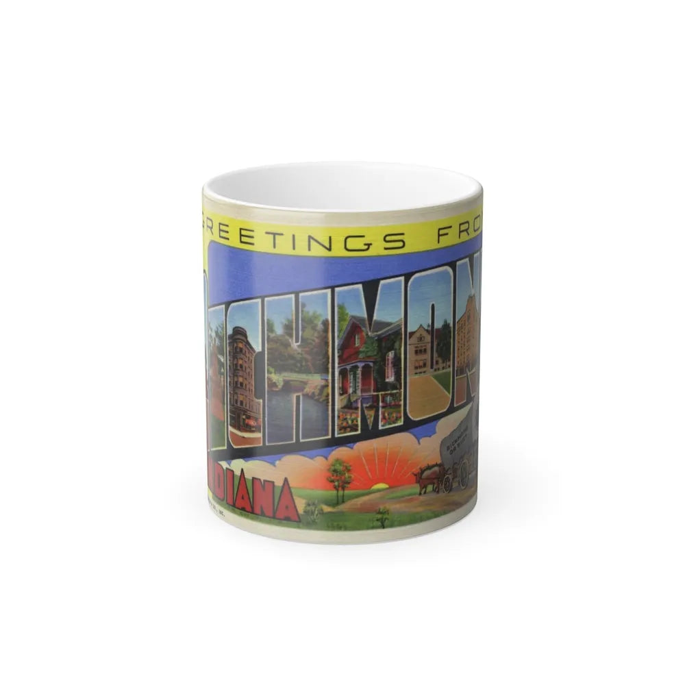 Greetings from Richmond Indiana (Greeting Postcards) Color Changing Mug 11oz-11oz-Go Mug Yourself