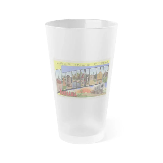 Greetings from Richmond Indiana (Greeting Postcards) Frosted Pint Glass 16oz 16oz Frosted - Go Mug Yourself