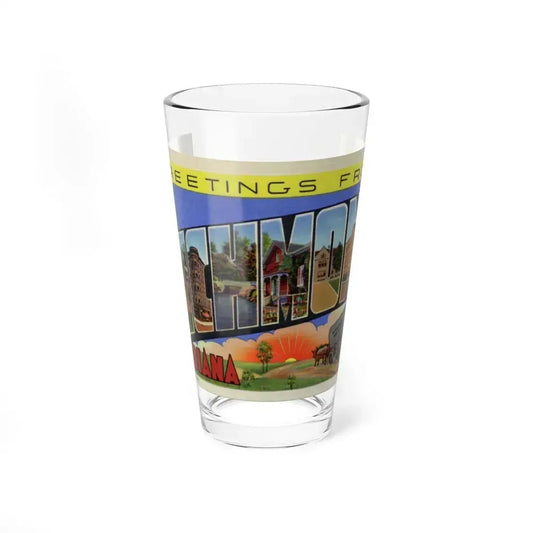 Greetings from Richmond Indiana (Greeting Postcards) Pint Glass 16oz 16oz - Go Mug Yourself