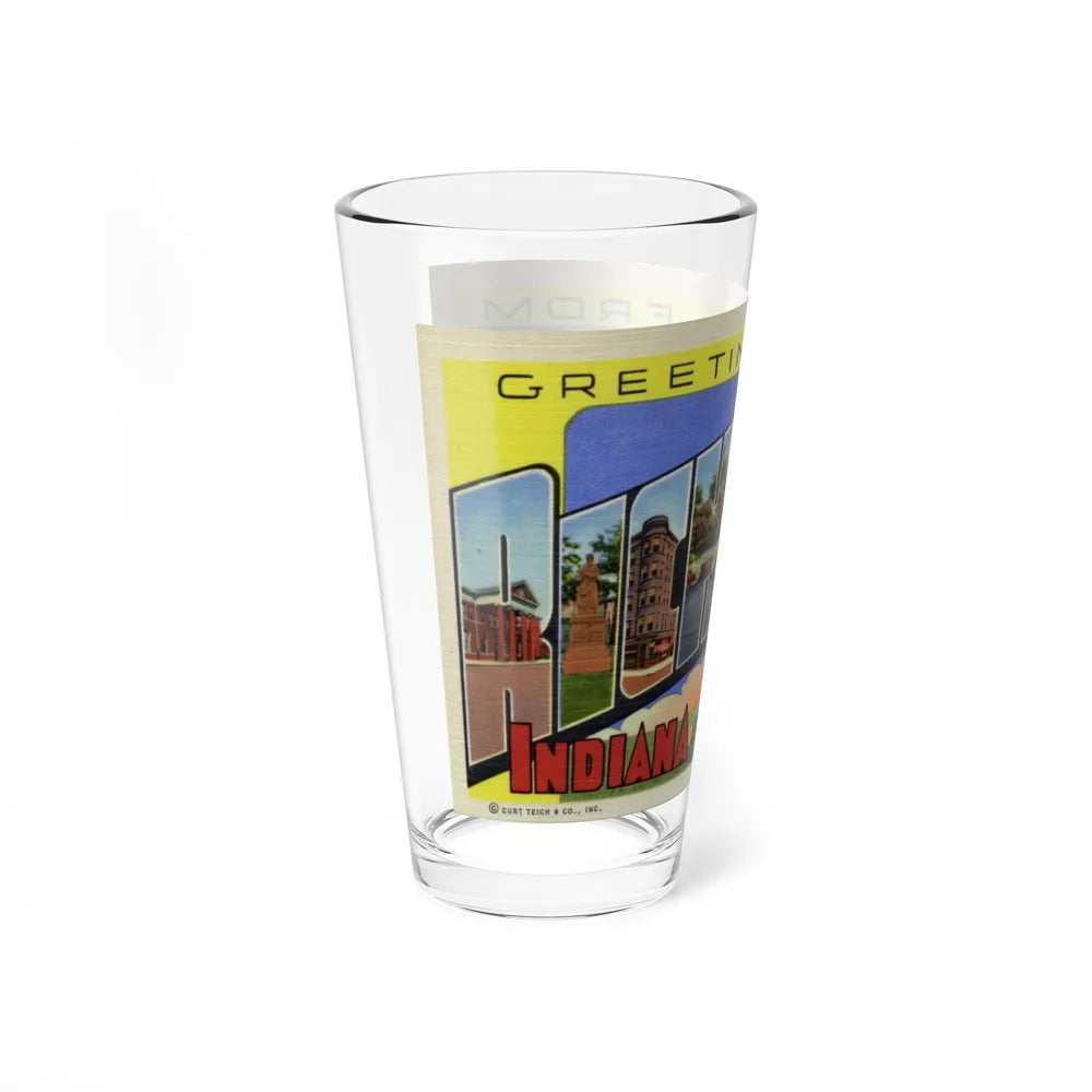 Greetings from Richmond Indiana (Greeting Postcards) Pint Glass 16oz-Go Mug Yourself