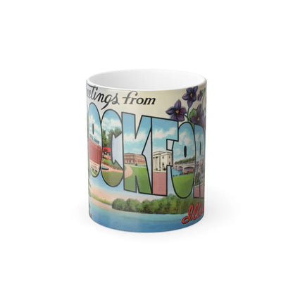 Greetings from Rockford Illinois (Greeting Postcards) Color Changing Mug 11oz-11oz-Go Mug Yourself