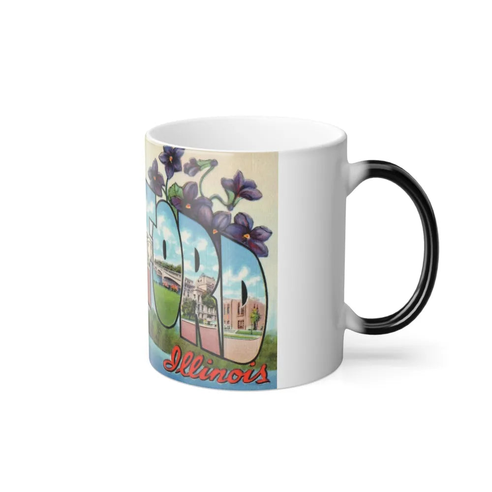 Greetings from Rockford Illinois (Greeting Postcards) Color Changing Mug 11oz-Go Mug Yourself