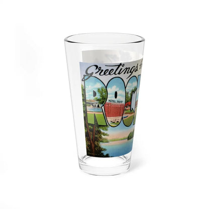 Greetings from Rockford Illinois (Greeting Postcards) Pint Glass 16oz-Go Mug Yourself