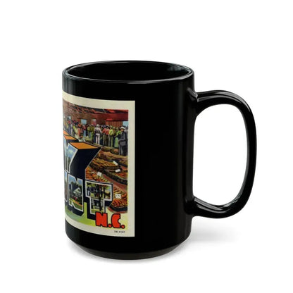 Greetings from Rocky Mount NC (Greeting Postcards) Black Coffee Mug - Go Mug Yourself