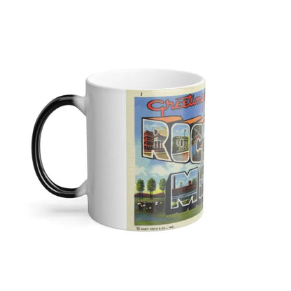 Greetings from Rocky Mount NC (Greeting Postcards) Color Changing Mug 11oz - Go Mug Yourself