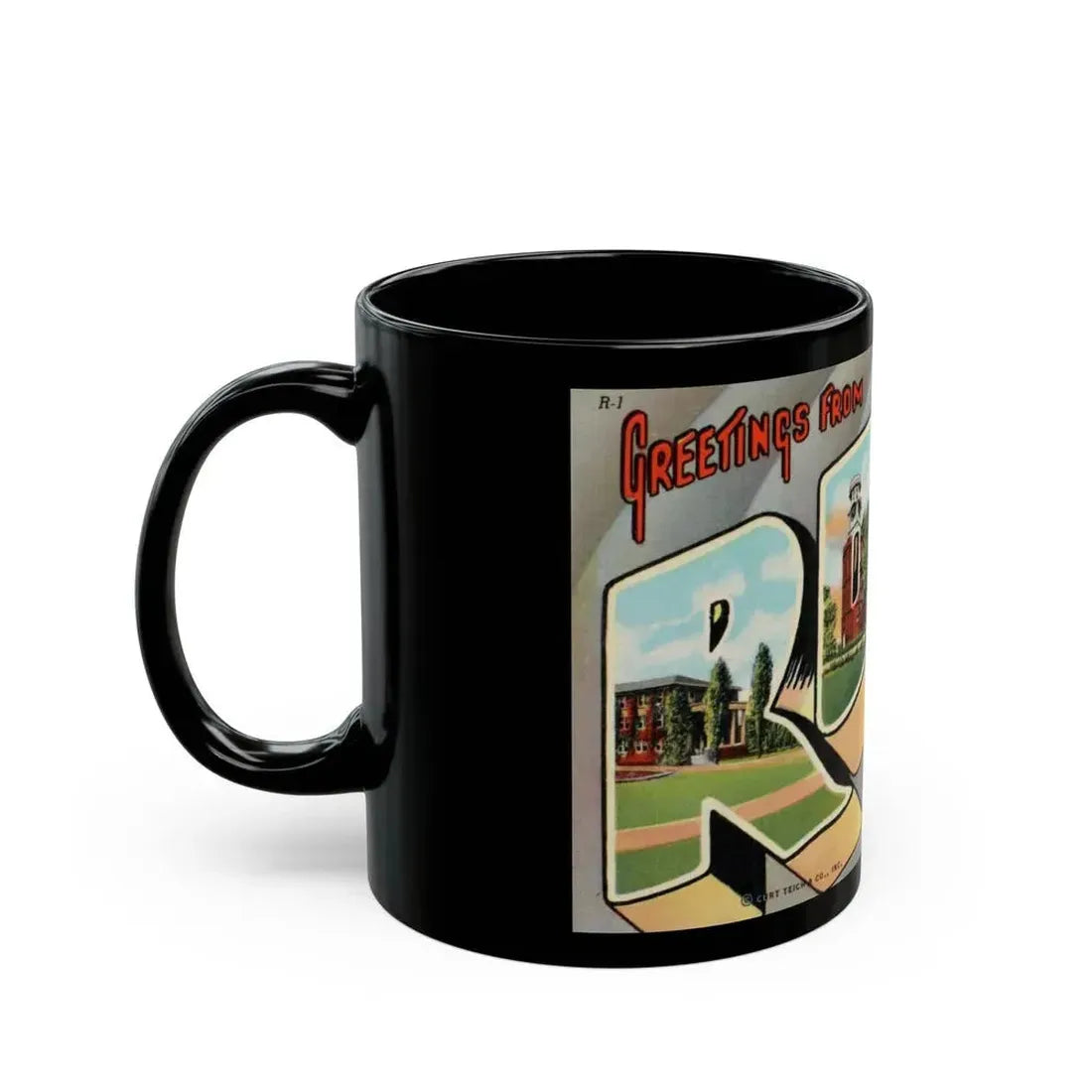 Greetings from Rome Ga (Greeting Postcards) Black Coffee Mug - Go Mug Yourself