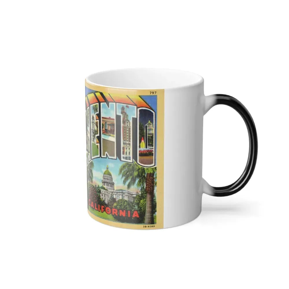 Greetings from Sacramento California (Greeting Postcards) Color Changing Mug 11oz - Go Mug Yourself