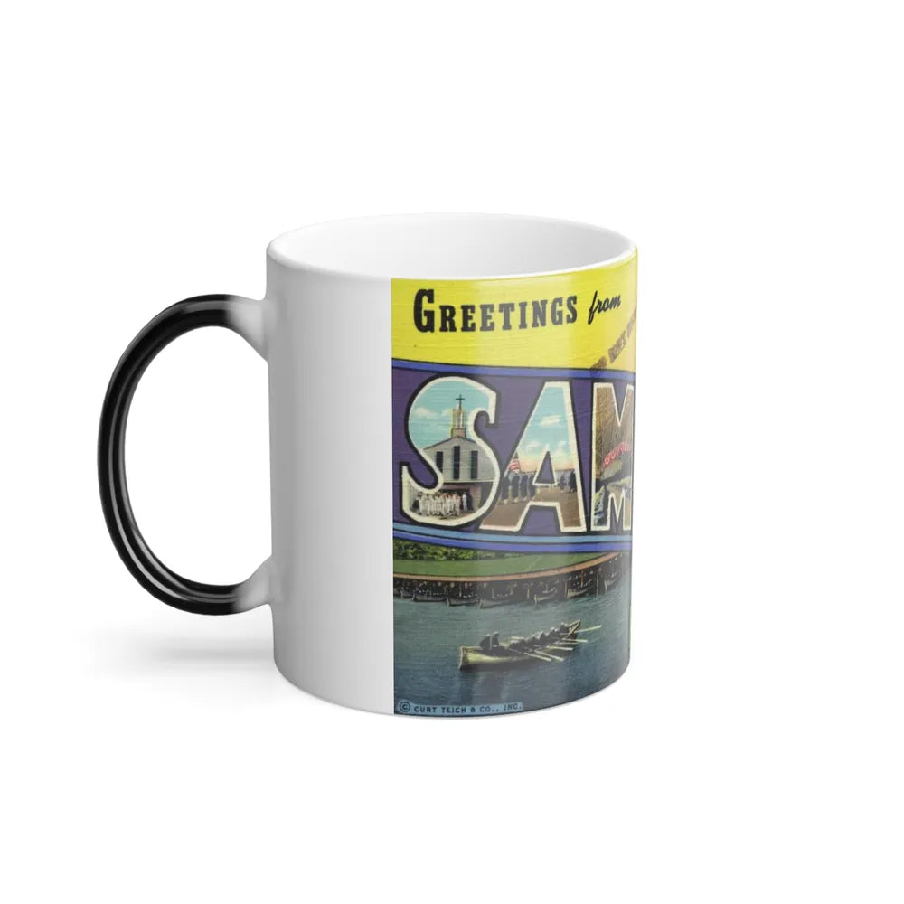 Greetings from Sampson NY (Greeting Postcards) Color Changing Mug 11oz-Go Mug Yourself