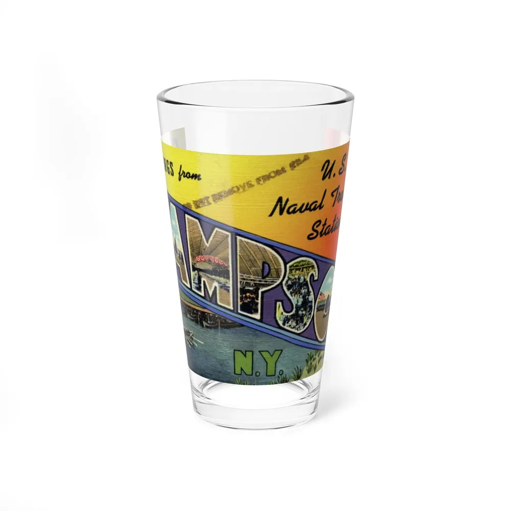 Greetings from Sampson NY (Greeting Postcards) Pint Glass 16oz-16oz-Go Mug Yourself