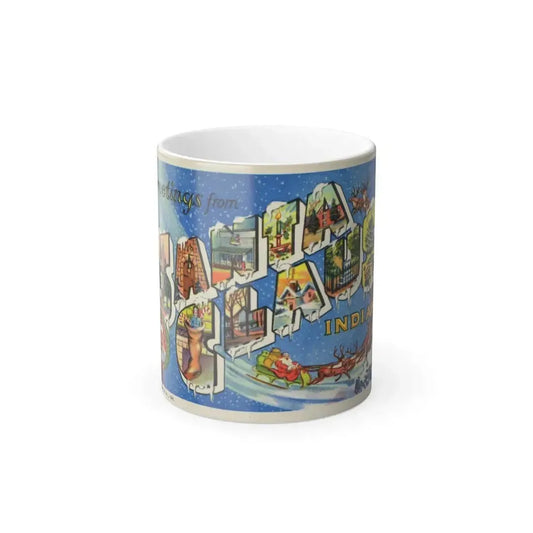 Greetings from Santa Claus Indiana (Greeting Postcards) Color Changing Mug 11oz Default Title 11oz - Go Mug Yourself