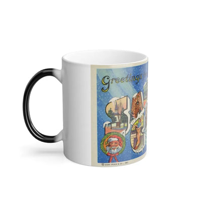 Greetings from Santa Claus Indiana (Greeting Postcards) Color Changing Mug 11oz-Go Mug Yourself