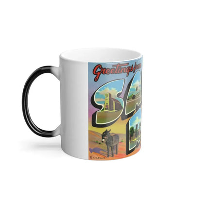 Greetings from Santa Rosa New Mexico (Greeting Postcards) Color Changing Mug 11oz - Go Mug Yourself