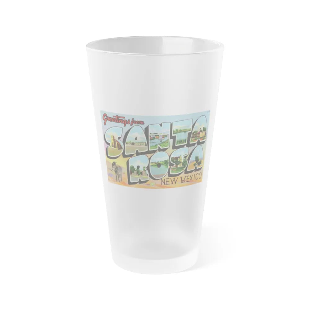 Greetings from Santa Rosa New Mexico (Greeting Postcards) Frosted Pint Glass 16oz-16oz-Frosted-Go Mug Yourself