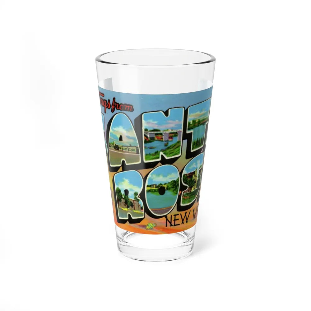 Greetings from Santa Rosa New Mexico (Greeting Postcards) Pint Glass 16oz-16oz-Go Mug Yourself