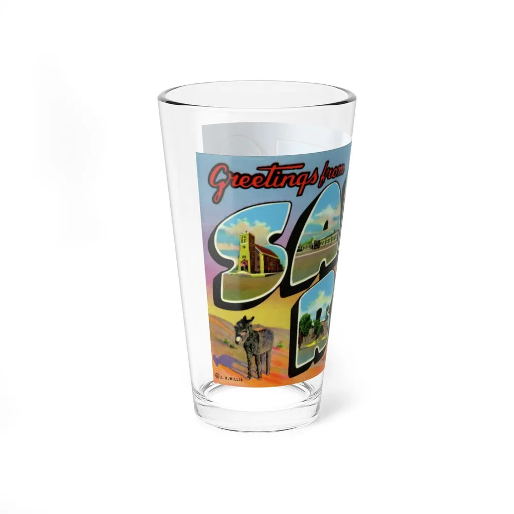 Greetings from Santa Rosa New Mexico (Greeting Postcards) Pint Glass 16oz-Go Mug Yourself