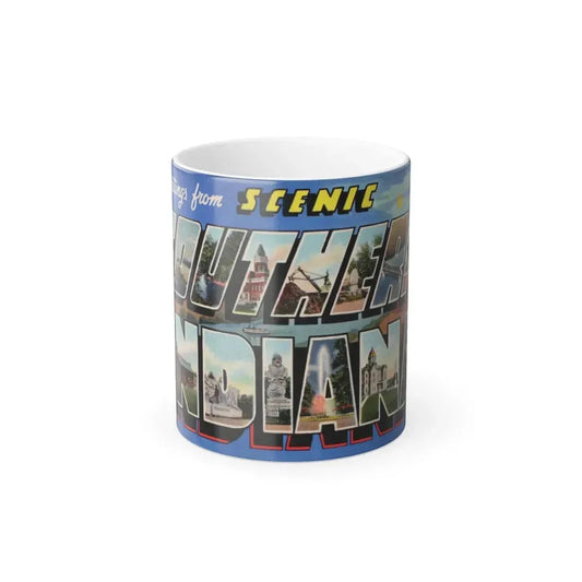 Greetings from scenic Southern Indiana (Greeting Postcards) Color Changing Mug 11oz Default Title 11oz - Go Mug Yourself