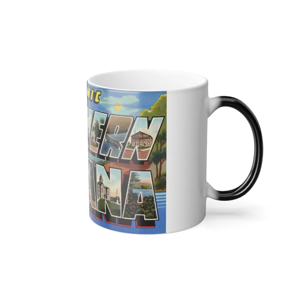 Greetings from scenic Southern Indiana (Greeting Postcards) Color Changing Mug 11oz-Go Mug Yourself