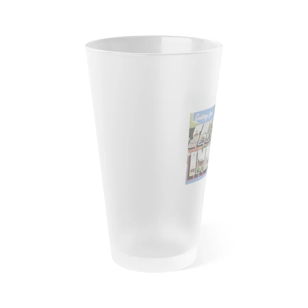 Greetings from scenic Southern Indiana (Greeting Postcards) Frosted Pint Glass 16oz-Go Mug Yourself