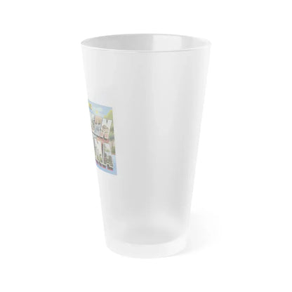 Greetings from scenic Southern Indiana (Greeting Postcards) Frosted Pint Glass 16oz - Go Mug Yourself