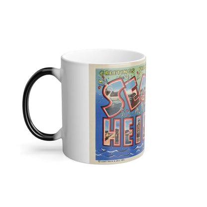 Greetings from Seaside Heights N J (Greeting Postcards) Color Changing Mug 11oz-Go Mug Yourself