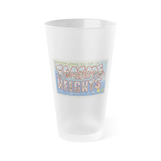 Greetings from Seaside Heights N J (Greeting Postcards) Frosted Pint Glass 16oz-16oz-Frosted-Go Mug Yourself