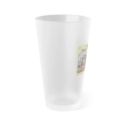 Greetings from Seattle Washington (Greeting Postcards) Frosted Pint Glass 16oz - Go Mug Yourself