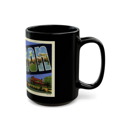 Greetings from Sharon PA (Greeting Postcards) Black Coffee Mug-Go Mug Yourself