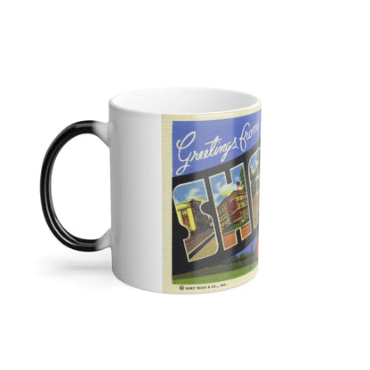 Greetings from Sharon PA (Greeting Postcards) Color Changing Mug 11oz-Go Mug Yourself