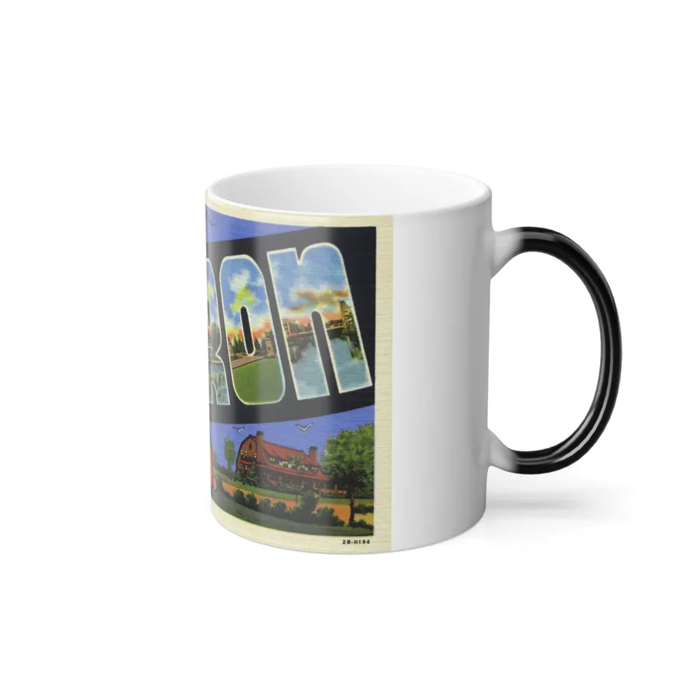 Greetings from Sharon PA (Greeting Postcards) Color Changing Mug 11oz-Go Mug Yourself