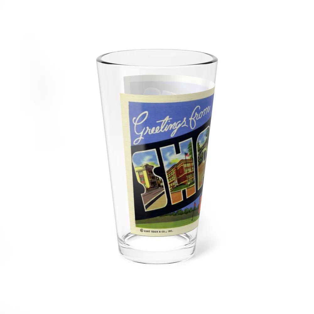 Greetings from Sharon PA (Greeting Postcards) Pint Glass 16oz-Go Mug Yourself