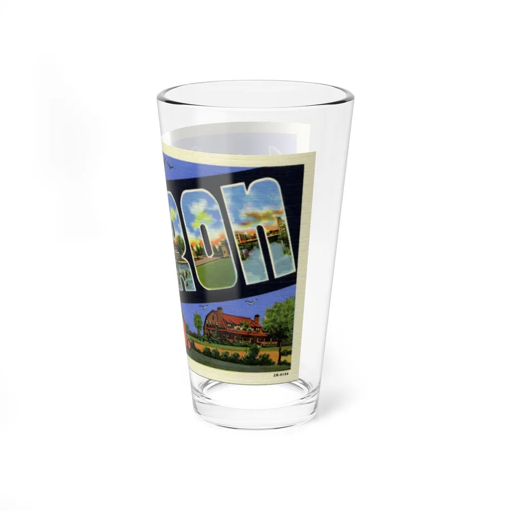 Greetings from Sharon PA (Greeting Postcards) Pint Glass 16oz-Go Mug Yourself