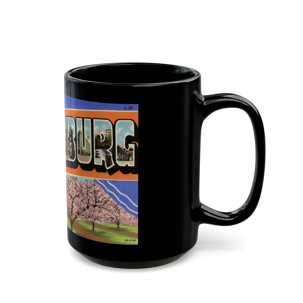 Greetings from Spartanburg SC (Greeting Postcards) Black Coffee Mug-Go Mug Yourself