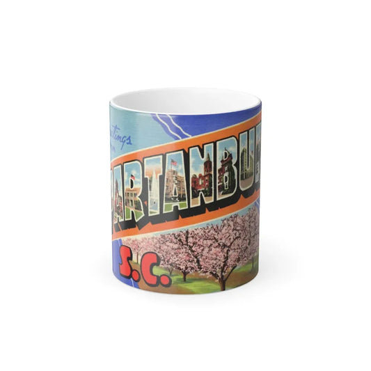 Greetings from Spartanburg SC (Greeting Postcards) Color Changing Mug 11oz Default Title 11oz - Go Mug Yourself