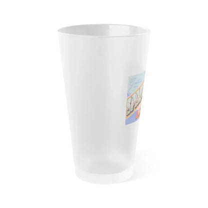 Greetings from Spartanburg SC (Greeting Postcards) Frosted Pint Glass 16oz - Go Mug Yourself