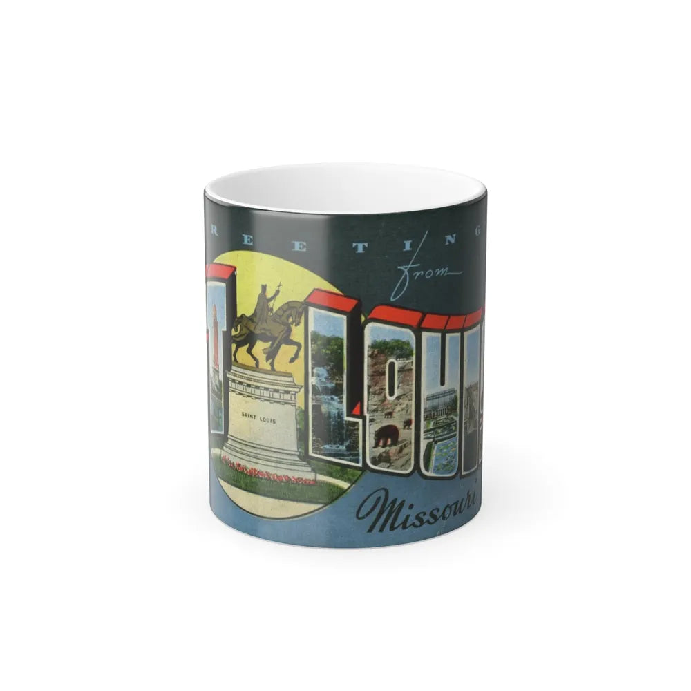 Greetings from St Louis Missouri (Greeting Postcards) Color Changing Mug 11oz-11oz-Go Mug Yourself