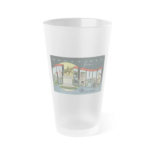 Greetings from St Louis Missouri (Greeting Postcards) Frosted Pint Glass 16oz-16oz-Frosted-Go Mug Yourself