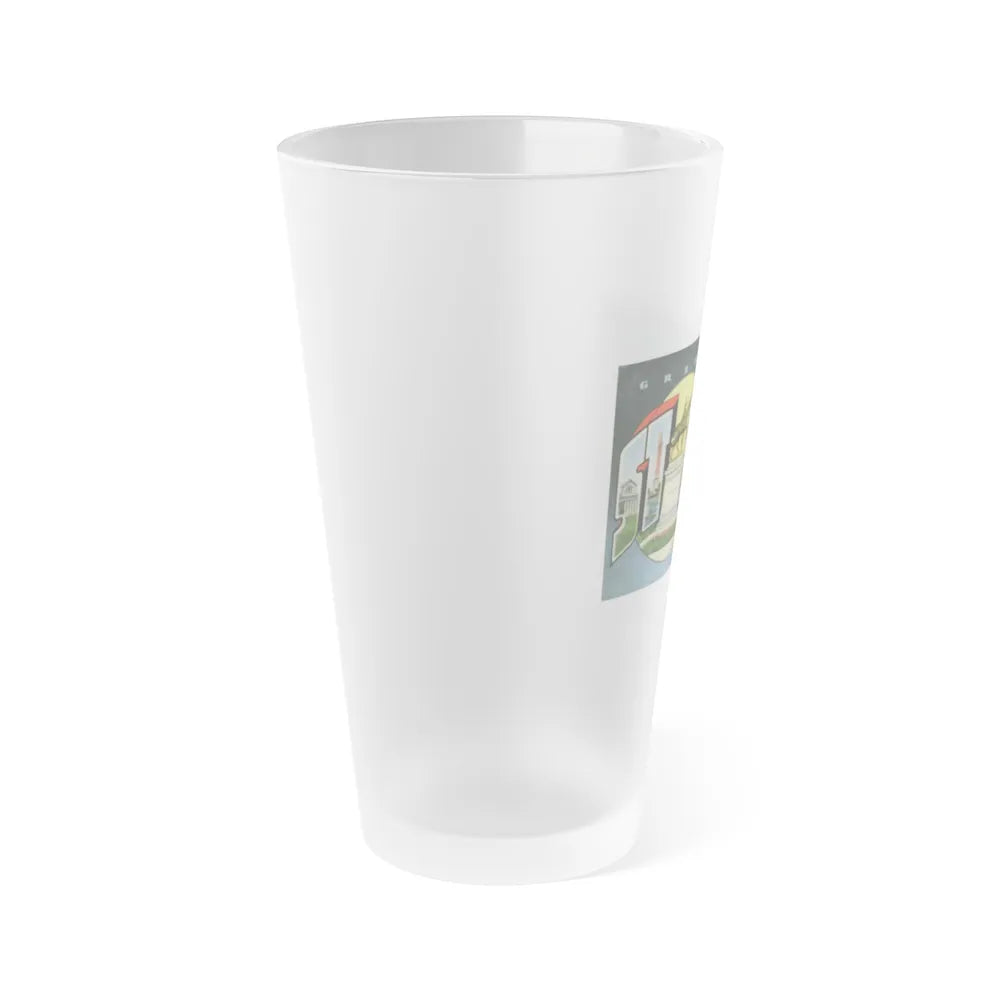 Greetings from St Louis Missouri (Greeting Postcards) Frosted Pint Glass 16oz-Go Mug Yourself